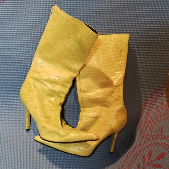 lime green snakeskin boots